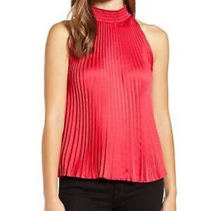 NWT 1.STATE Pleated Charmeuse Halter Top